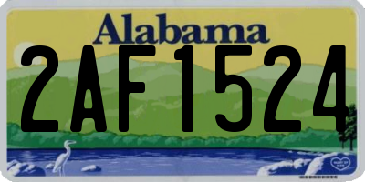AL license plate 2AF1524