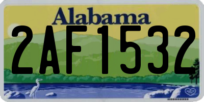 AL license plate 2AF1532