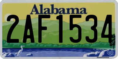 AL license plate 2AF1534