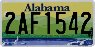AL license plate 2AF1542