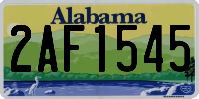 AL license plate 2AF1545