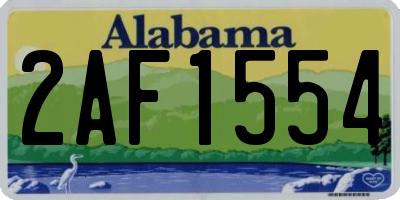 AL license plate 2AF1554