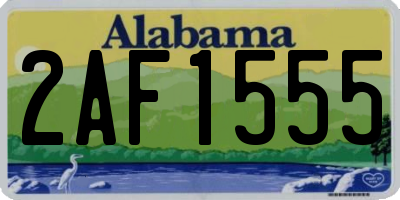 AL license plate 2AF1555