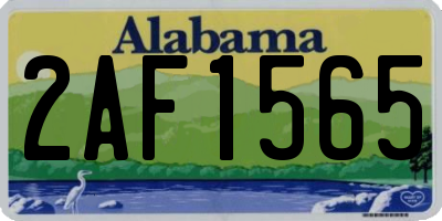 AL license plate 2AF1565