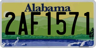 AL license plate 2AF1571