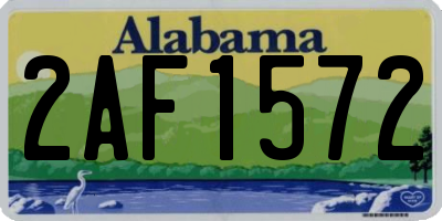 AL license plate 2AF1572