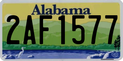 AL license plate 2AF1577