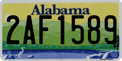 AL license plate 2AF1589