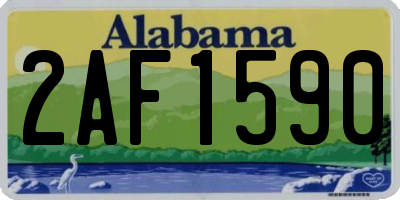 AL license plate 2AF1590