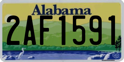 AL license plate 2AF1591