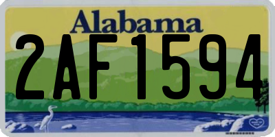 AL license plate 2AF1594
