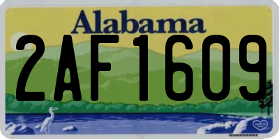 AL license plate 2AF1609