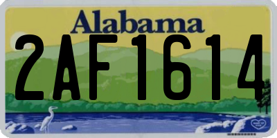 AL license plate 2AF1614