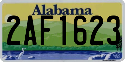 AL license plate 2AF1623
