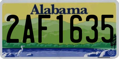 AL license plate 2AF1635