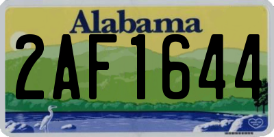 AL license plate 2AF1644