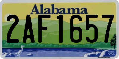 AL license plate 2AF1657