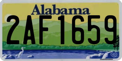 AL license plate 2AF1659