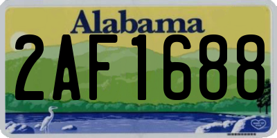 AL license plate 2AF1688