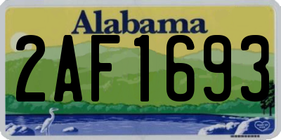 AL license plate 2AF1693