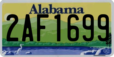 AL license plate 2AF1699