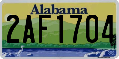 AL license plate 2AF1704