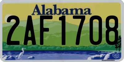 AL license plate 2AF1708