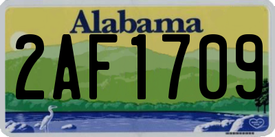 AL license plate 2AF1709