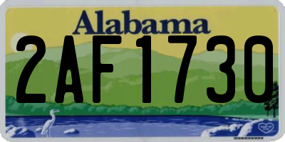 AL license plate 2AF1730