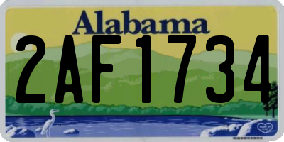 AL license plate 2AF1734