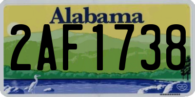 AL license plate 2AF1738