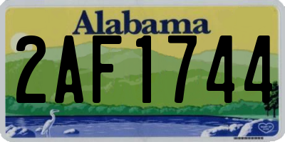 AL license plate 2AF1744