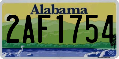 AL license plate 2AF1754