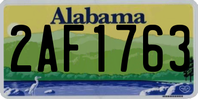 AL license plate 2AF1763