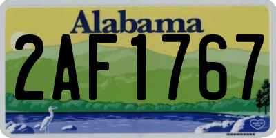 AL license plate 2AF1767