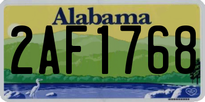 AL license plate 2AF1768