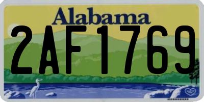 AL license plate 2AF1769