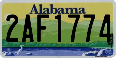 AL license plate 2AF1774