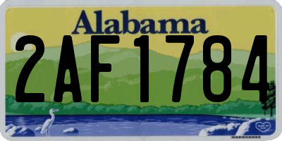 AL license plate 2AF1784