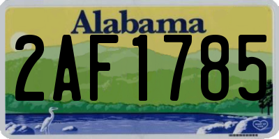 AL license plate 2AF1785