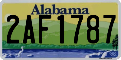 AL license plate 2AF1787