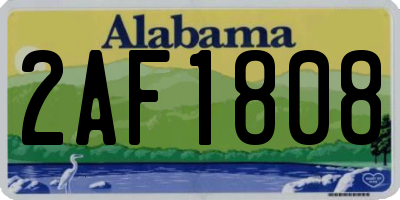 AL license plate 2AF1808