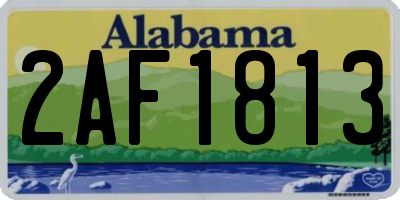 AL license plate 2AF1813