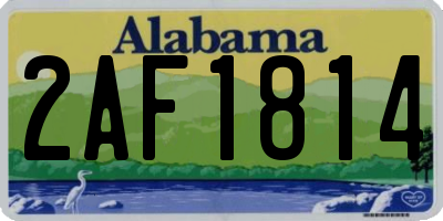 AL license plate 2AF1814