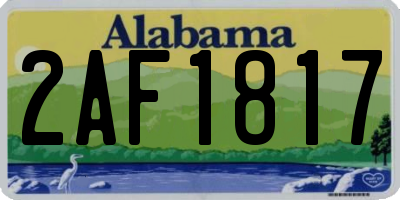AL license plate 2AF1817