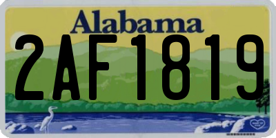 AL license plate 2AF1819