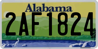 AL license plate 2AF1824