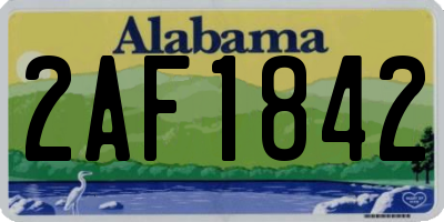 AL license plate 2AF1842