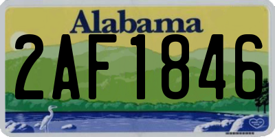 AL license plate 2AF1846