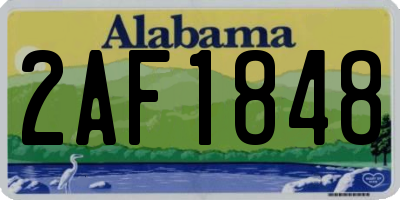 AL license plate 2AF1848